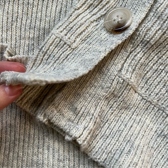 Cherry Aka - Light Grey Button Down Sweater - Picture 7 of 8